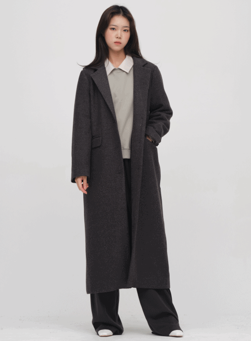 Tailored Wool Long Coat