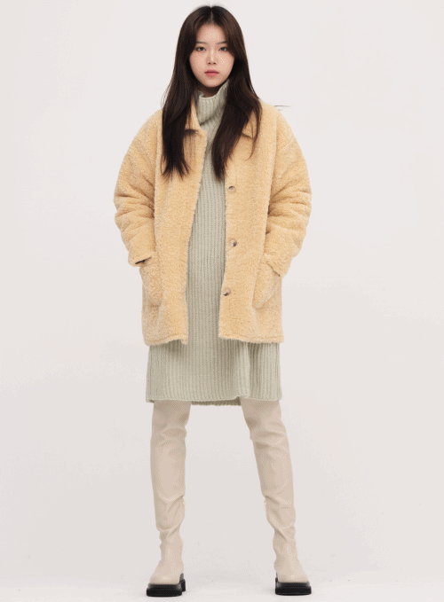 Cotton Candy Shearling Jacket