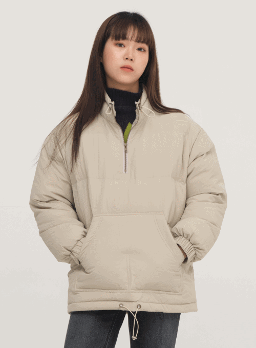 Zip-Up Padded Sweatshirt