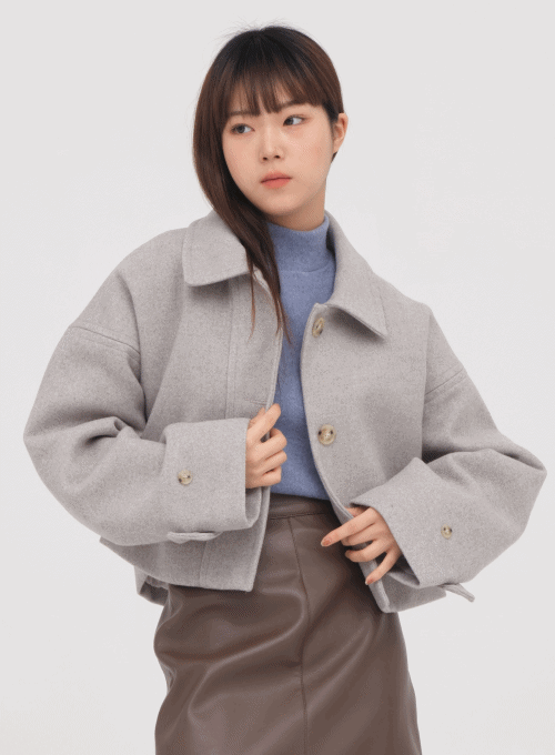 Minimal Style Cropped Jacket