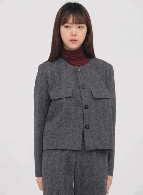 Herringbone Wool Jacket