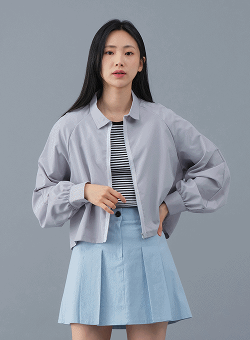 Collared Crop Wind Jacket OA28