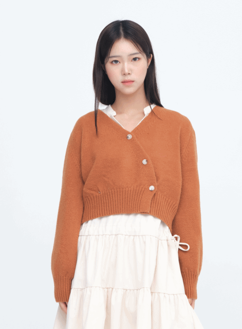 Button-Up Wool Cardigan