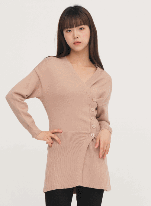 Dress-Style Long Cardigan