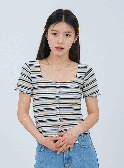 Multi-Colored Striped Cardigan OM02