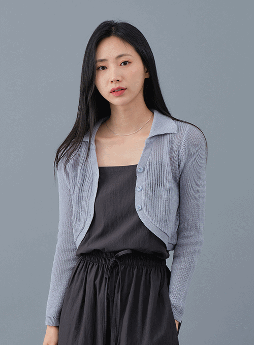 Collared Slim Fit Bolero Cardigan OM10
