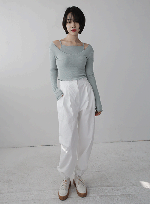 Wave Slim Sleeveless Tee Set