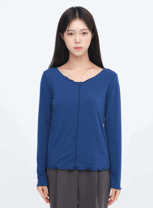 V Neck Long Sleeve T-Shirt