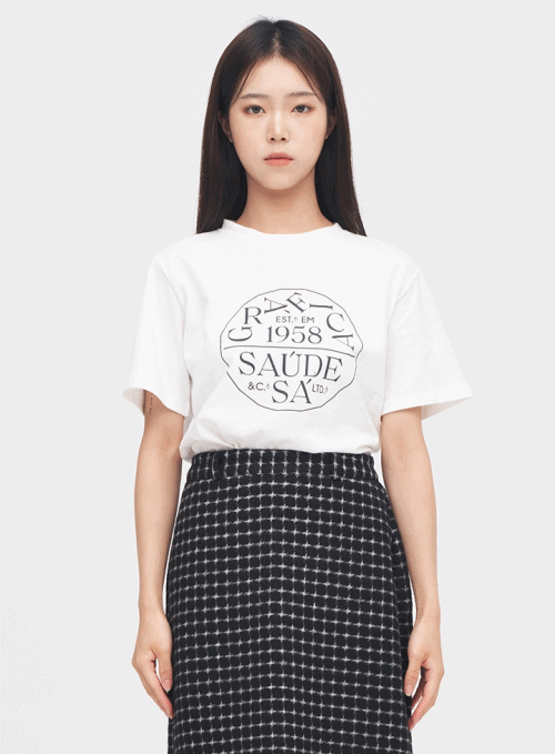 Lettering Round T-Shirt