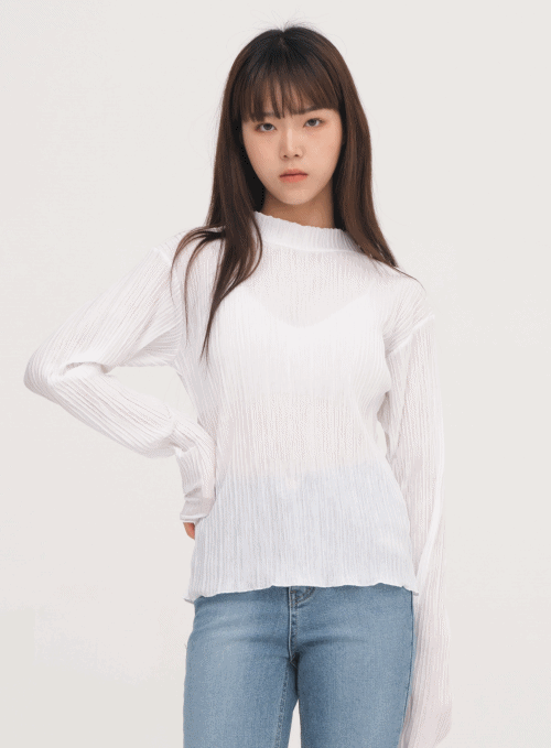 Wrinkle Mid-Rise Neck