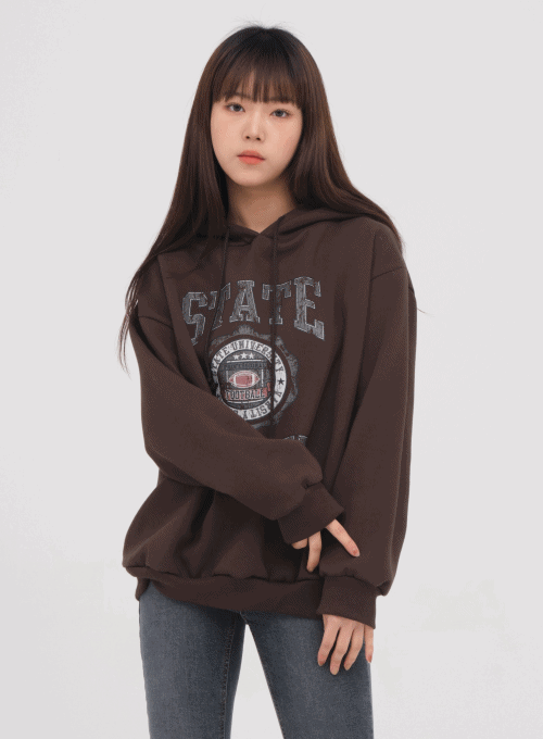 Hoodie With Letter Graphic