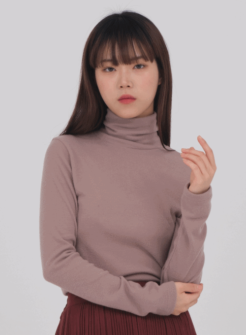 Wool Turtleneck Top