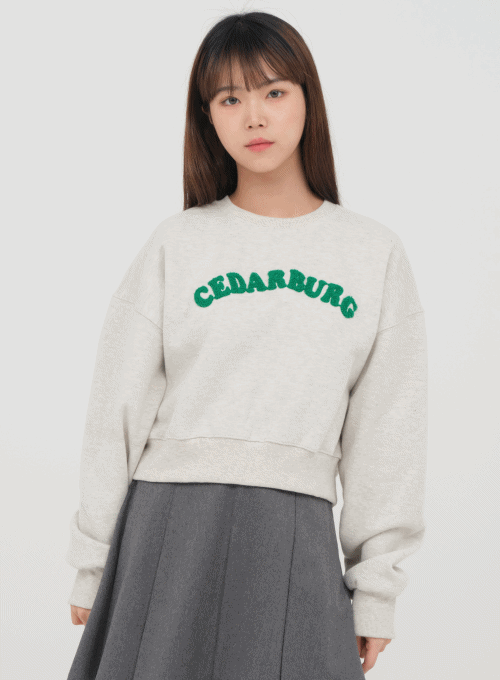 Cropped Sweatshirt with Print