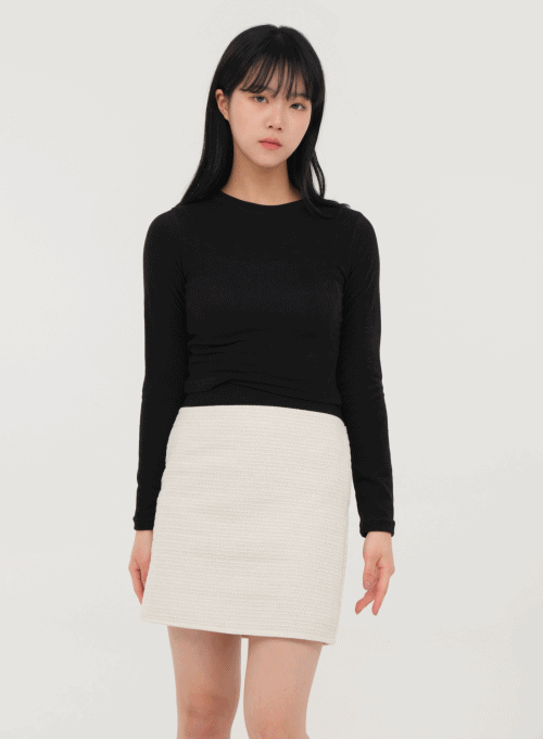 Cropped Long Sleeve T Shirt