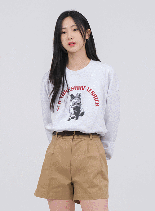 Sweatshirt with Graphic Print U1502