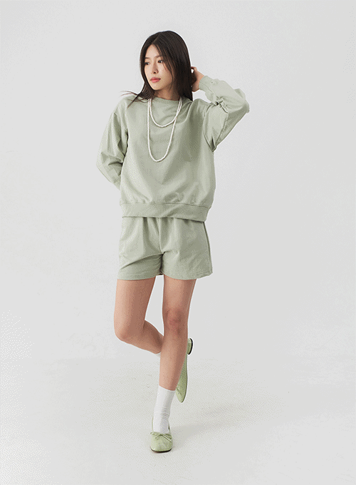 Cotton Sweat Shirt and Shorts Set OY24