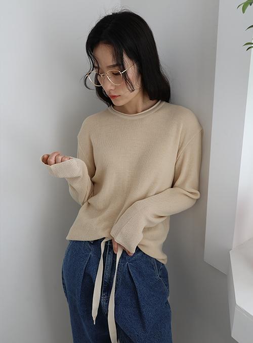 Round Neck Long Sleeve Knit