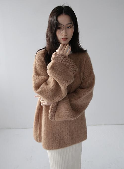Roll-Up Wide Sleeve Loose Knit