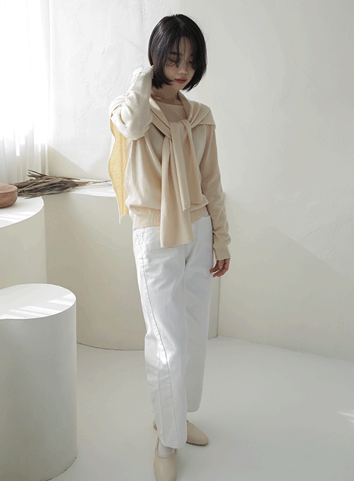 Cashmere Shawl Round Knit Set