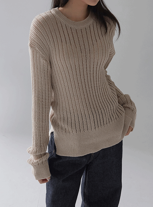 Round Neck Long Sleeve Knit