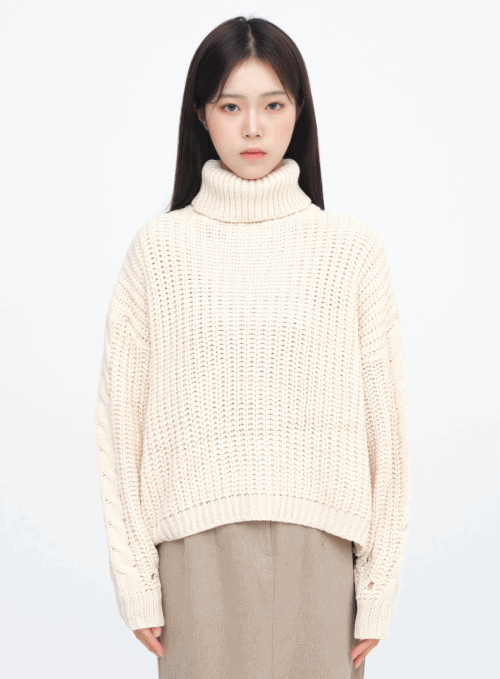 Cozy Overfit Short Turtleneck