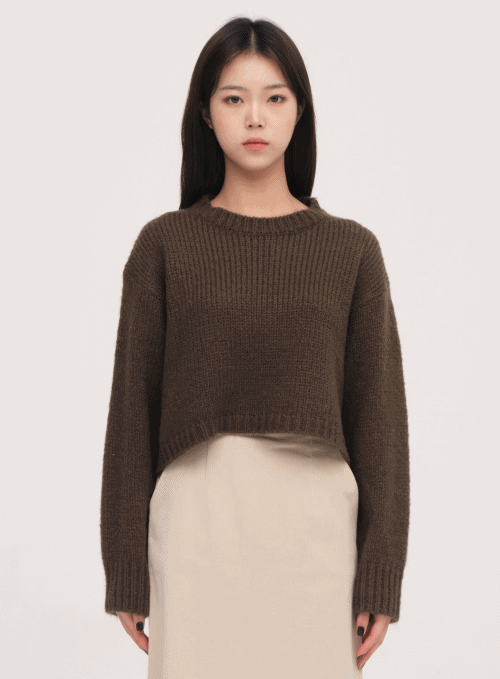 Mohair Round Neck Knit