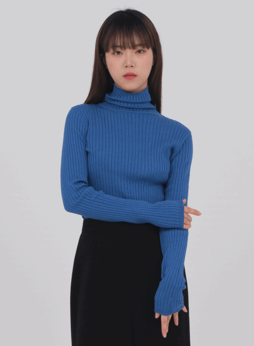 Wool Turtleneck Top