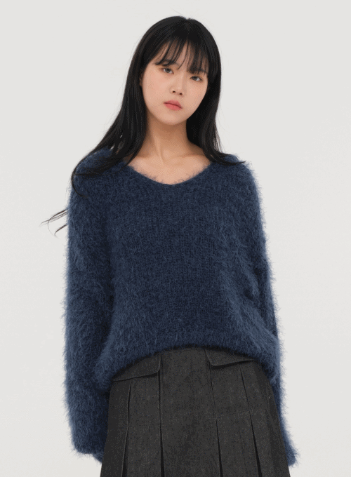 V Neck Knit Sweater