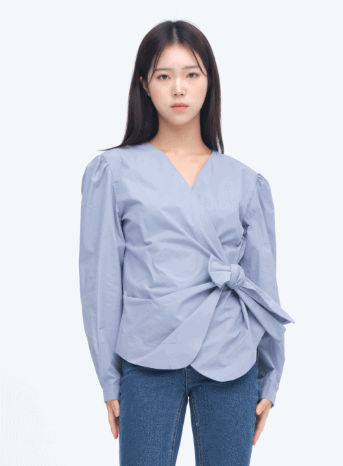 Ribbon Wrap Blouse