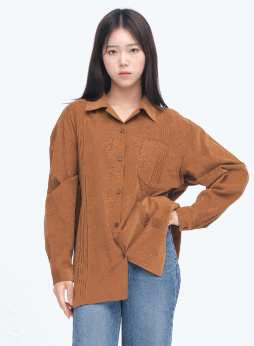 Front Pintuck Shirt