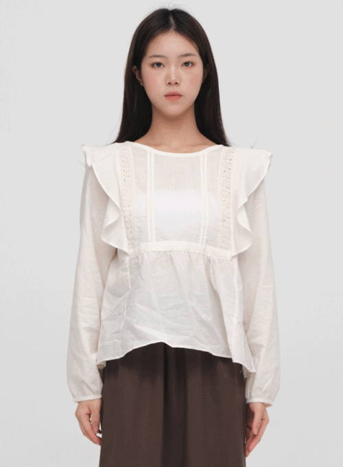 Ruffled Lace Blouse