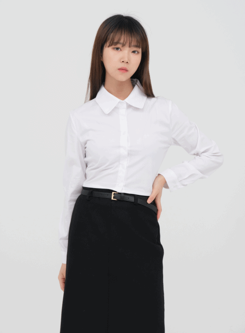 Cropped Slim Fit Shirt