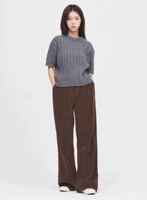 Corduroy Wide Leg Pants