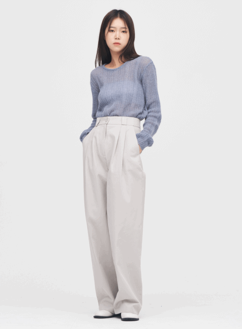 Cotton Pintuck Pants