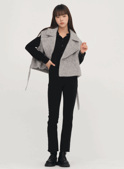 Elastic Bootcut Pants