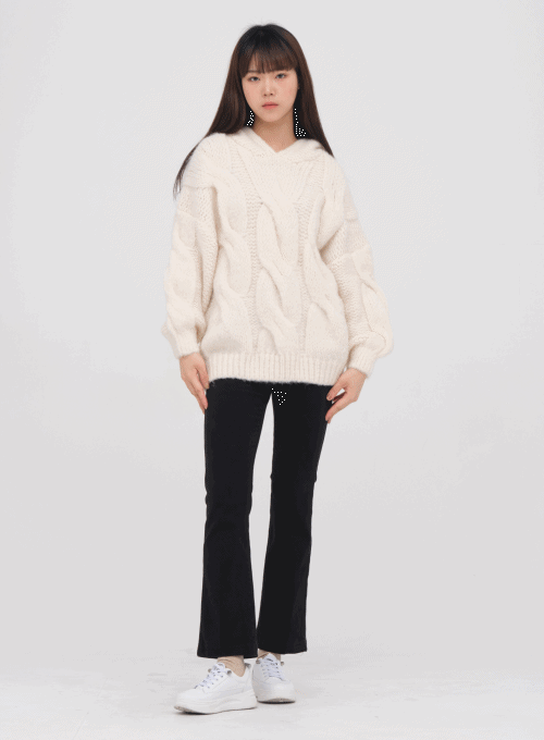 Slim Bootcut Cotton Pants