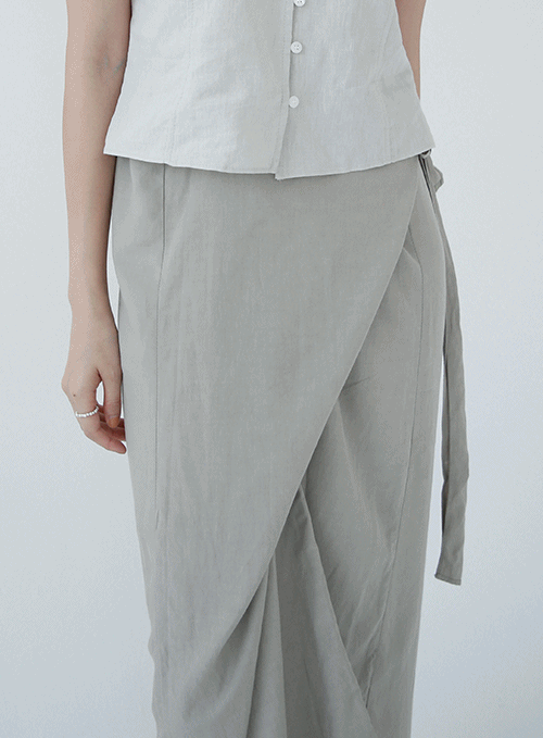 Linen Wrap Skirt