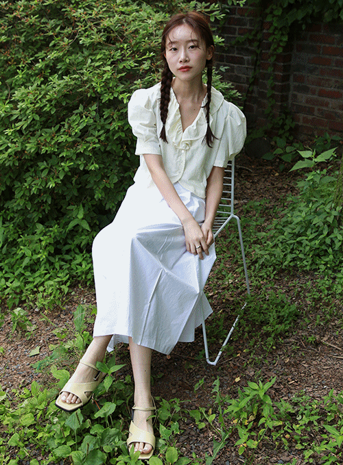 Side Pintuck A-Line Skirt