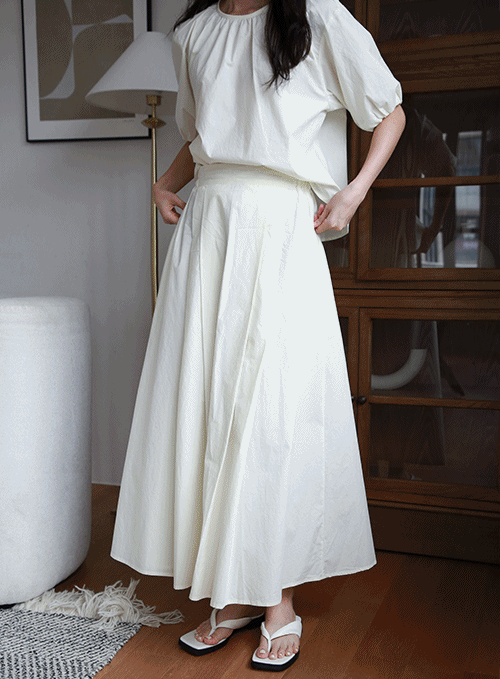 Pintuck Long Skirt