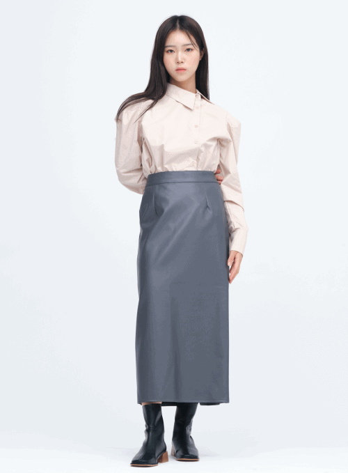 Faux Leather Maxi Skirt