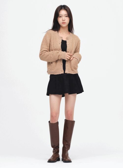 Shirring Mini Skirt