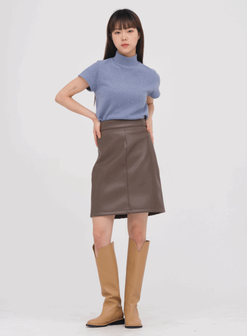 Faux Leather Mini Skirt