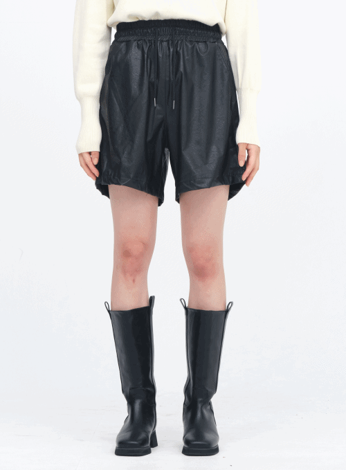 Faux Leather Shorts
