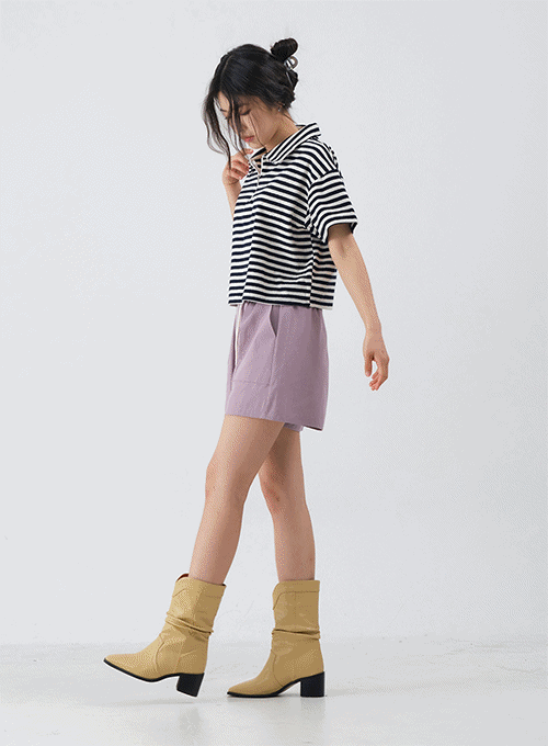 Drawstring Waist Cotton Shorts OY13