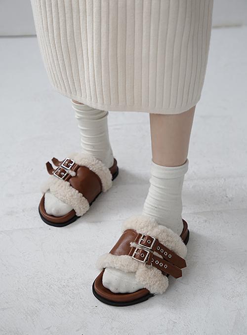 Strap Fluffy Slippers