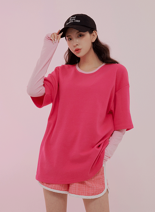 Color Block Short Sleeve T Shirt