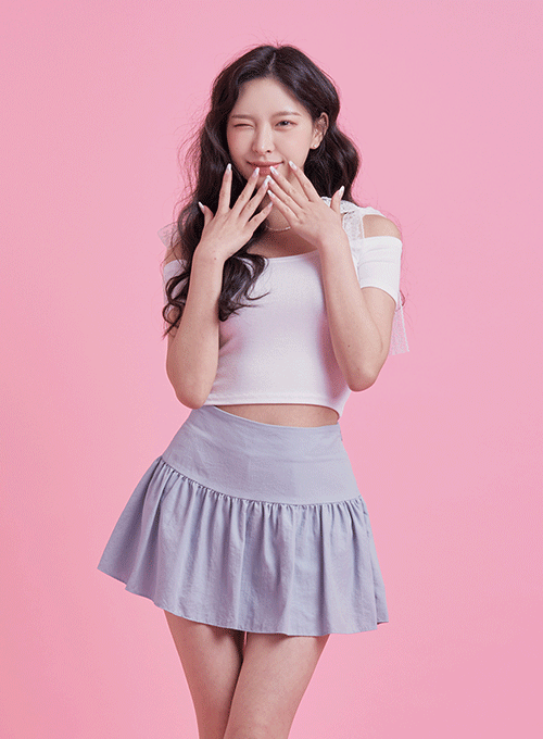 Lace Shoulder Strap Crop Top BY13