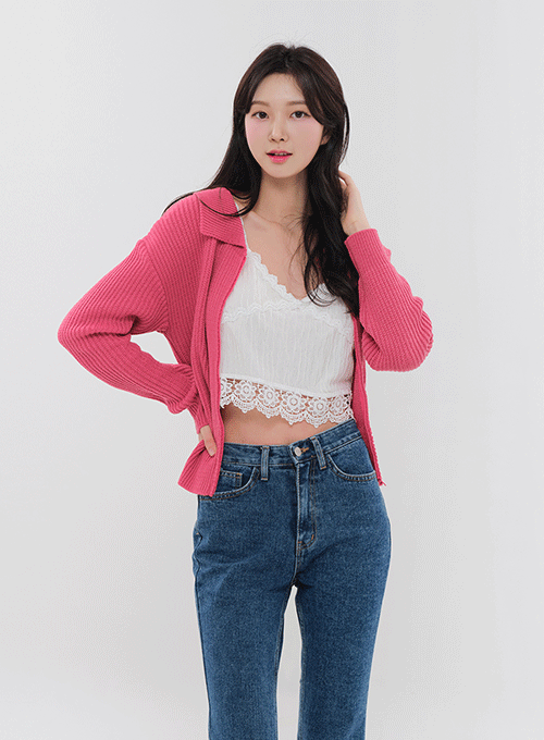 Cropped Sleeveless Top with Lace Detail BM7