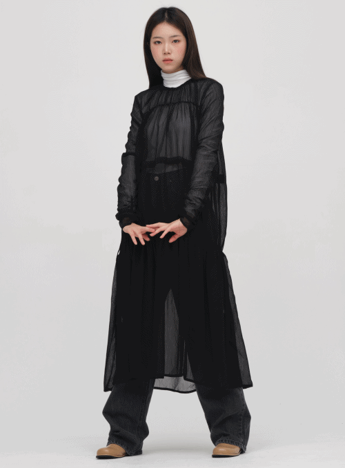Tiered Mesh Dress