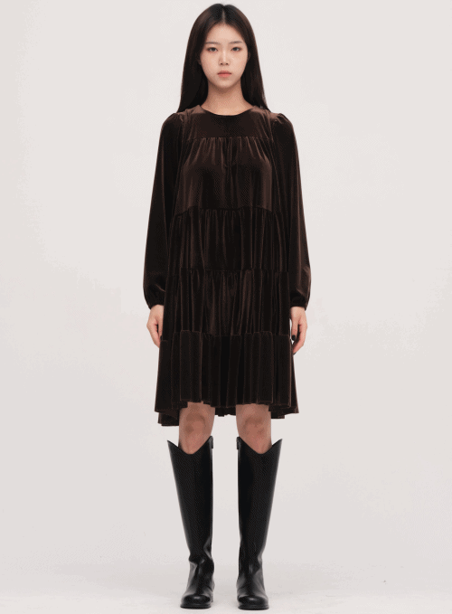 Velvet Tiered Dress
